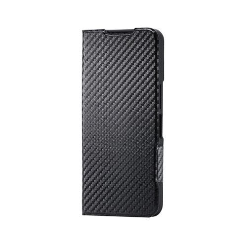 AQUOS wish5 (SH-52F) ケース レザー 手帳型 マグネット 衝撃吸収 超軽量 薄型 スタンド機能付 カーボンブラック ケース・ストラップ AQUOS wish5 (SH-52F) ケース レザー 手帳型 マグネット 衝撃吸収 超軽量 薄型 スタンド機能付 カーボンブラック ケース・ストラップ