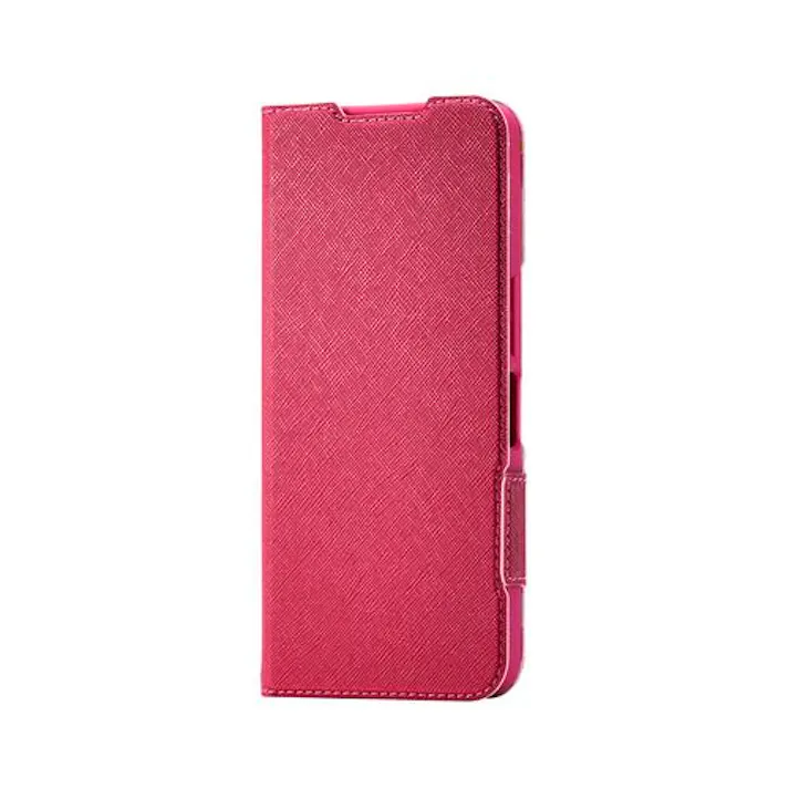 AQUOS wish5 ケース レザー 手帳型 マグネット 超軽量 ディープピンク