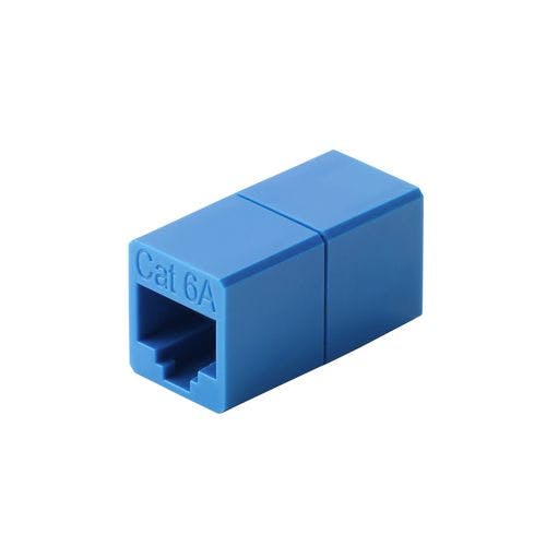 RJ45 中継コネクター(Cat6A)ブルー パソコン・周辺機器 RJ45 中継コネクター(Cat6A)ブルー パソコン・周辺機器