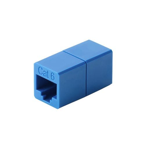 RJ45 中継コネクター(Cat6)ブルー パソコン・周辺機器 RJ45 中継コネクター(Cat6)ブルー パソコン・周辺機器