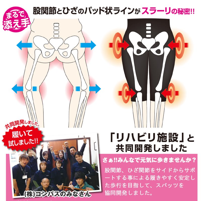 ウォーキングスパッツ 歩きともだち L 2枚セット】 ちあふる