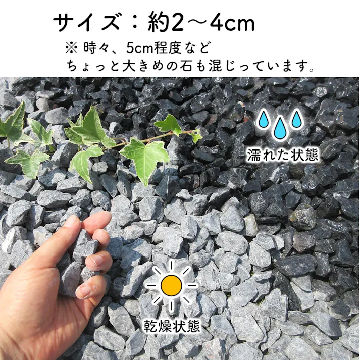 【砂利】 庭 黒 【ブラック SS 330kg (22kgx15袋)】 砕石 防草シートの上に 砂利敷き 庭石 化粧砂利 雑草対策 砂利石 じゃり 庭砂利 化粧石 駐車場 防草砂利