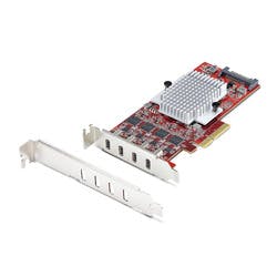 USB増設カード/PCIe 3.0 - 4x USB-C /各10Gbps/ロープロファイル パソコン・周辺機器 USB増設カード/PCIe 3.0 - 4x USB-C /各10Gbps/ロープロファイル パソコン・周辺機器