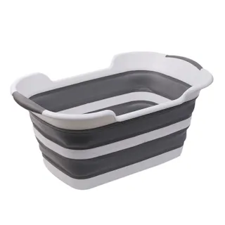 ベビーバス 折りたたみ シンク 四角 ソフトタブ 栓 ベビー 赤ちゃん 新生児 洗い桶 お風呂 大きめ 沐浴 浴槽 お風呂 犬猫用 バス バスタブ コンパクト ペット 桶 水抜き バケツ 長さ60×横40×高さ27.5(cm)