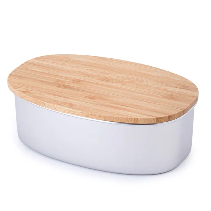 ステンレスランチボックス オーバル 600ml 木蓋 NONOJI ののじ【弁当箱 ランチボックス ステンレス 小判型 1段 大人 食洗機対応 電子レンジ BPAフリー】シルバー 単品