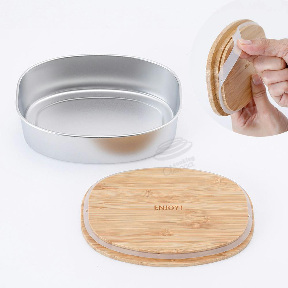 ステンレスランチボックス オーバル 600ml 木蓋 NONOJI ののじ【弁当箱