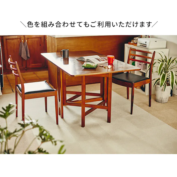 東リ タイルカーペット 日本製 裏面吸着 パネルカーペット ファブリックフロア アタック270 江戸間8畳(約352×352cm)用 約40×40cm 81枚 AK2717(キャメル) (Ry) AK270 無地 床暖 洗える ペット対応 防ダニ 防音 防炎 制電 横ズレしない 置くだけ ゆうあい