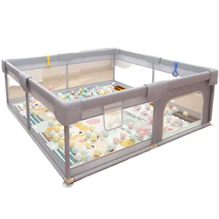 ベビーサークル メッシュ 四角 通常サイズ 子供用 プレイヤード フェンス 子供サークル 小さめ ベビーサークル 折畳み メッシュ 簡単組立 軽量 メッシュフェンス 滑り止め吸盤付き