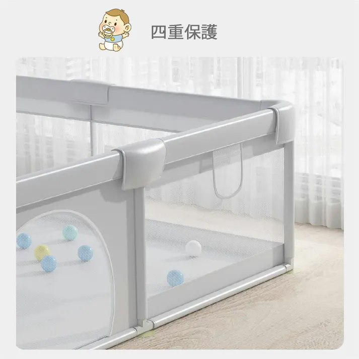 ベビーサークル メッシュ 四角 通常サイズ 子供用 プレイヤード フェンス 子供サークル 小さめ ベビーサークル 折畳み メッシュ 簡単組立 軽量 メッシュフェンス 滑り止め吸盤付き