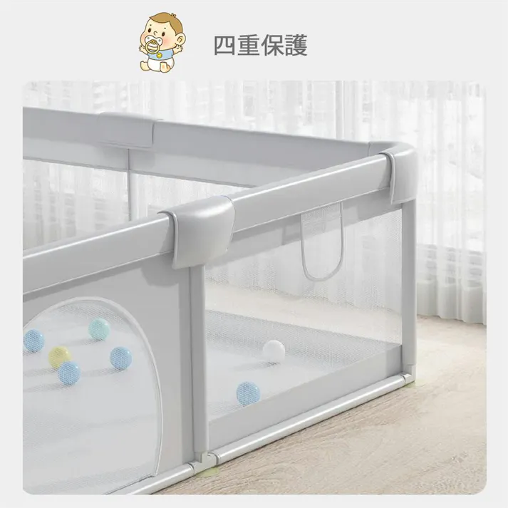 ベビーサークル メッシュ 四角 通常サイズ 子供用 プレイヤード フェンス 子供サークル 小さめ ベビーサークル 折畳み メッシュ 簡単組立 軽量 メッシュフェンス 滑り止め吸盤付き