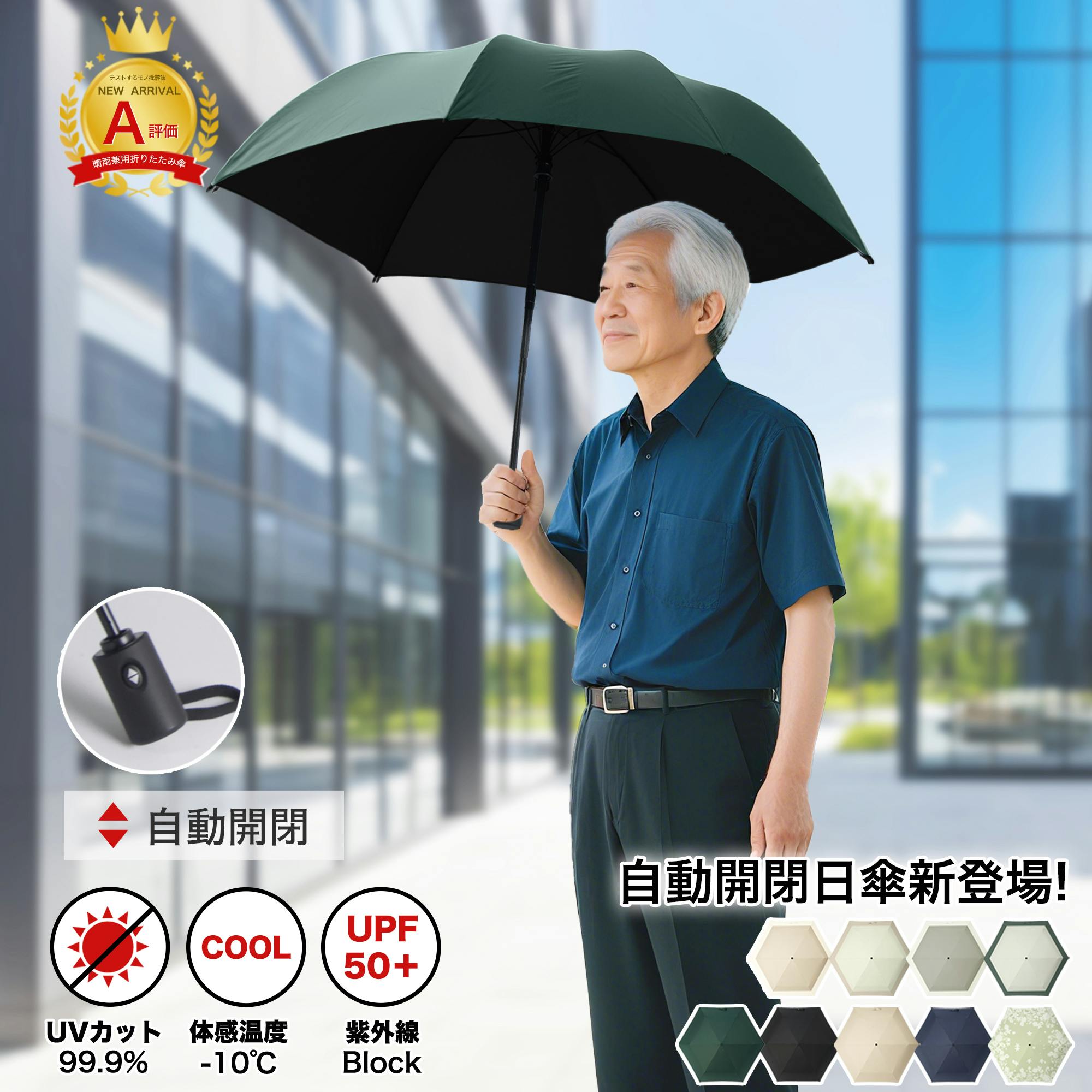 折りたたみ傘 自動開閉 ワンタッチ操作 超軽量 コンパクト 収納簡単 UVカット 完全遮光 防風 防水 晴雨兼用 高品質 メンズ・レディース・子供・高齢者対応 おしゃれ 旅行用 快適な使い心地 耐久性抜群 プレゼントにも最適 ビーングリーン
