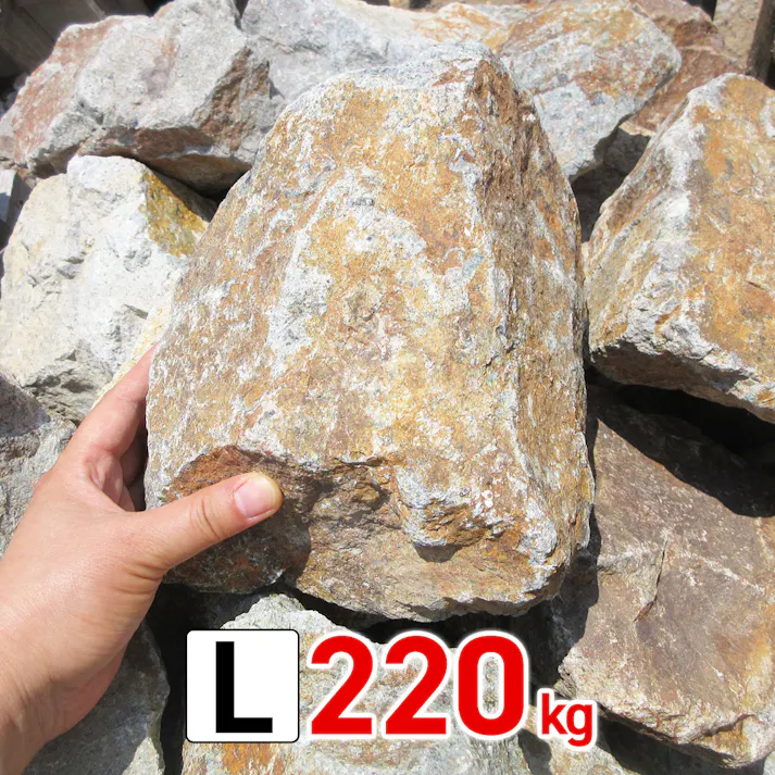 庭石 【ロックガーデン】 石 割栗石 【ワイルドロック L 220kg (22kgx10箱)】 グレー ブラウン 茶 錆び石 サビ ガーデニング ガーデンロック クラッシュロック