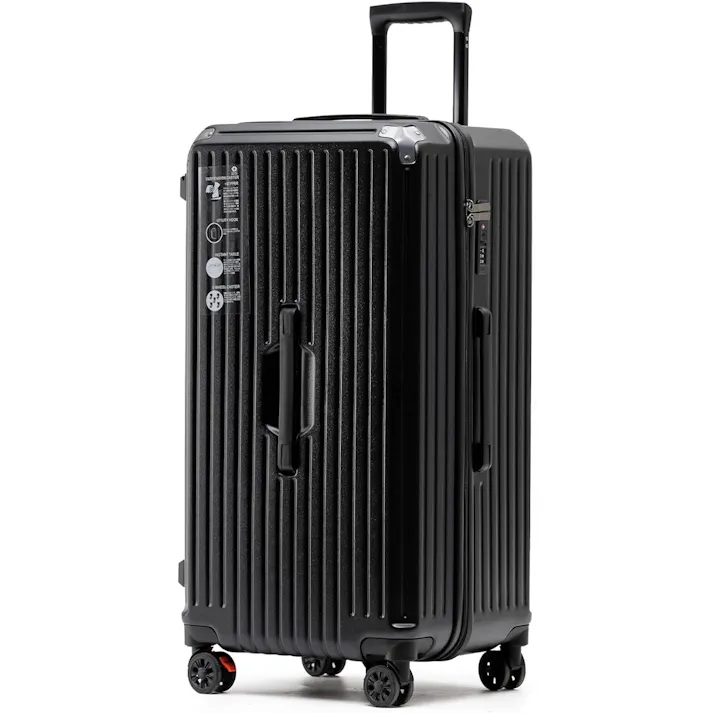 スーツケース 5輪 静音 制動システム 女性の多機能カップホルダー付きスーツケース キャリーケース キャリーバッグ 高校生 出張 旅行 大容量