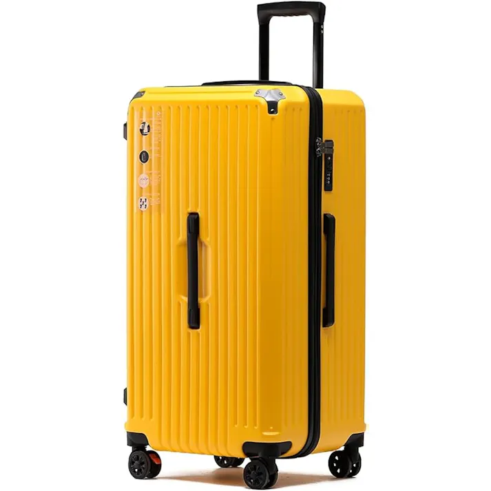 スーツケース 5輪 静音 制動システム 女性の多機能カップホルダー付きスーツケース キャリーケース キャリーバッグ 高校生 出張 旅行 大容量