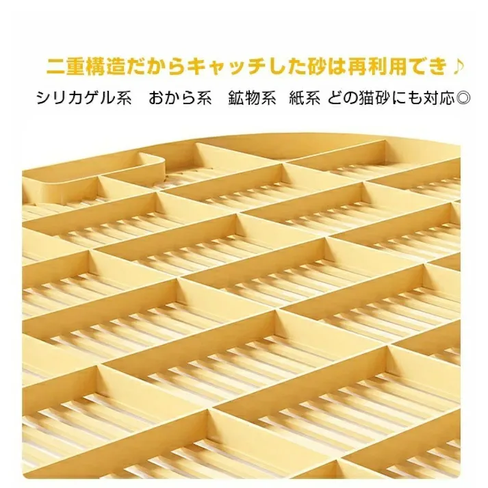 猫砂取りステップ 砂漏れステップ 大判 猫 トイレマット 猫用 猫砂キャッチャー 猫トイレ用品 ペット 二重構造 滑り止め 簡単 飛び散り防止 犬 猫砂飛散防止 清潔簡単 猫砂取りマット 特大 大きい 掃除 おしゃれ 清潔 掃除しやすい