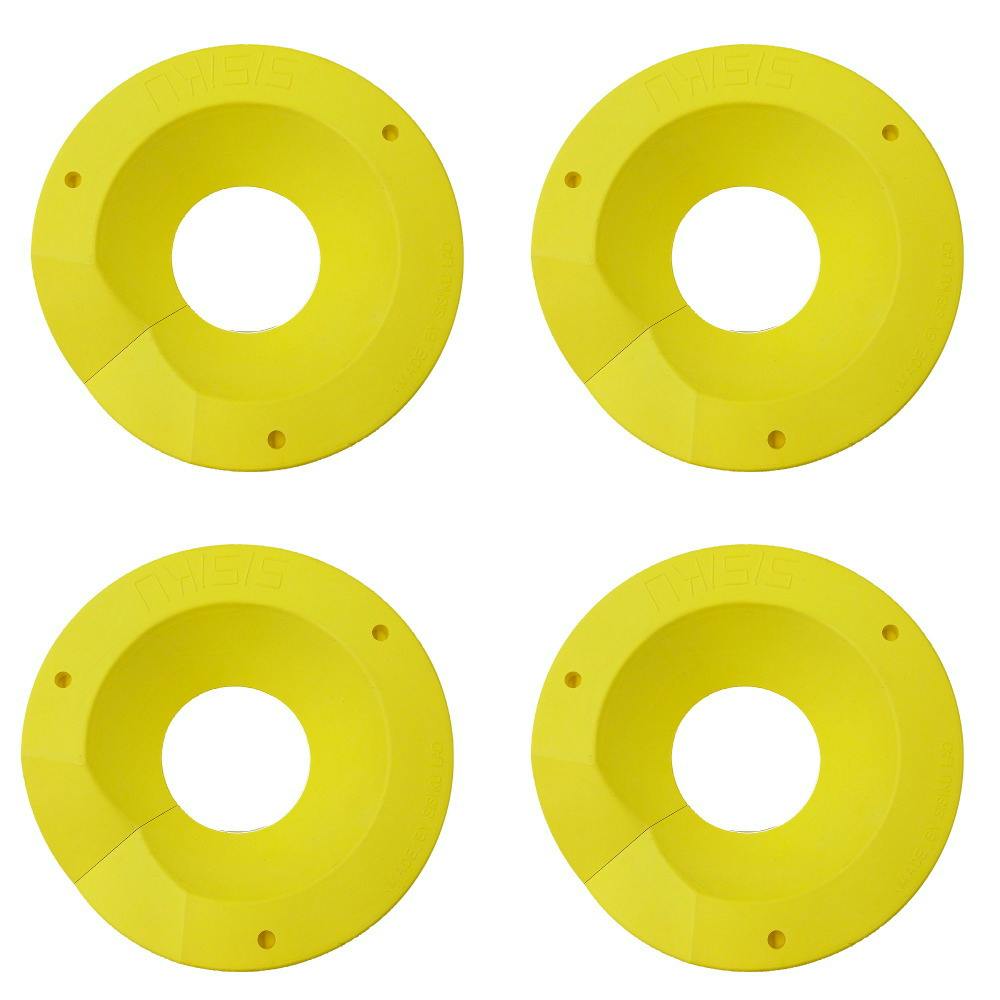 STG-M-YL ゴム 輪留め キャスター・台車 4個セット シシクアド