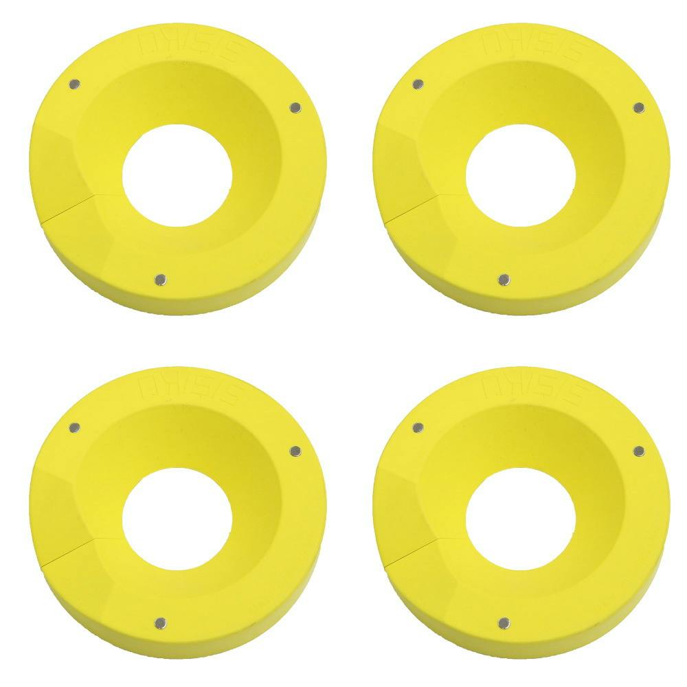 STG-M-YL（MG）磁石入り　ゴム　輪留め　キャスター・台車　4個セット　　シシクアドクライス