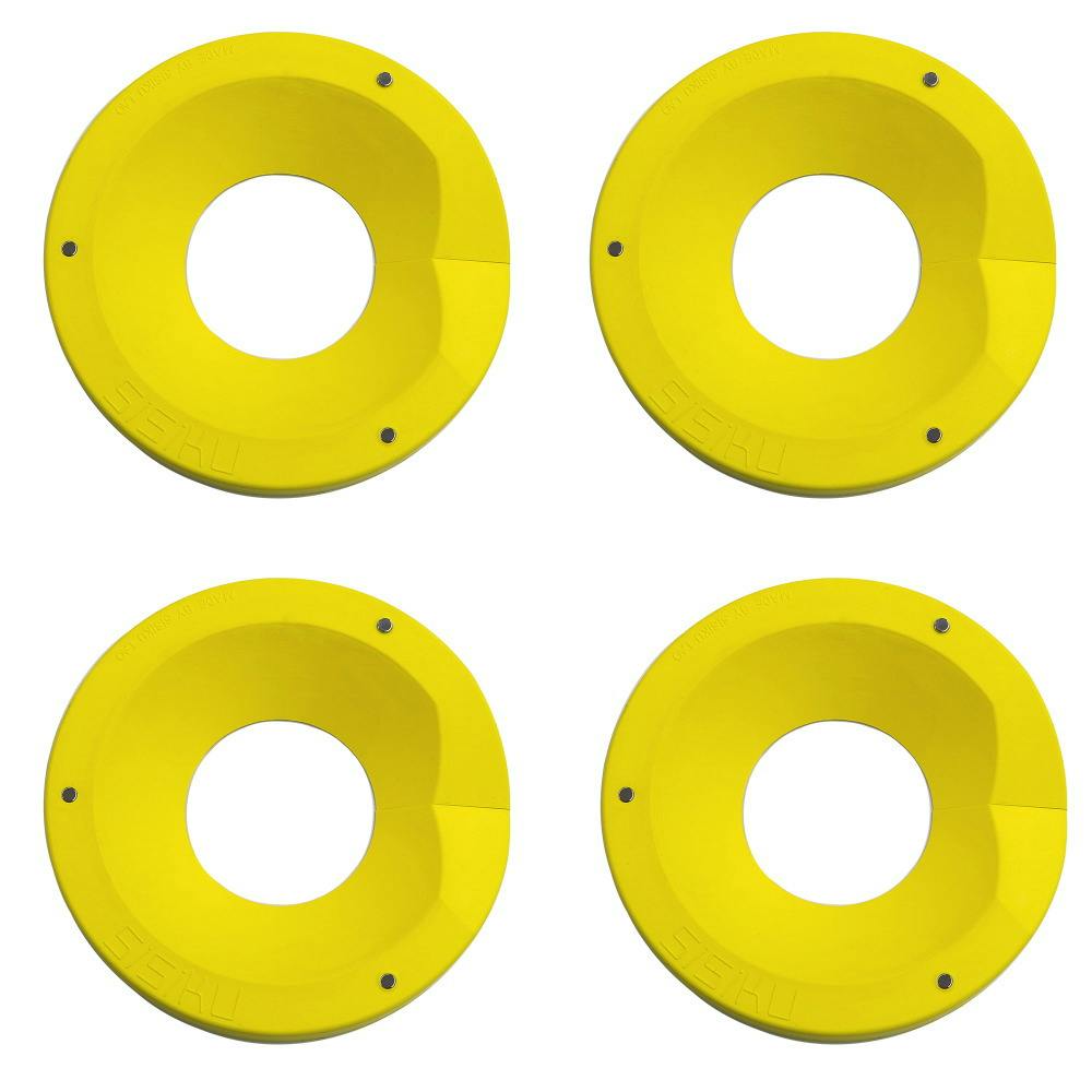 STG-L-YL（MG）磁石入り　ゴム　輪留め　キャスター・台車　4個セット　　シシクアドクライス