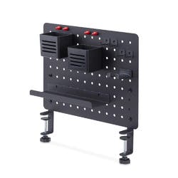 ペグボード/クランプ式/42x32cm/部品付属/ブラック オフィス家具 ペグボード/クランプ式/42x32cm/部品付属/ブラック オフィス家具