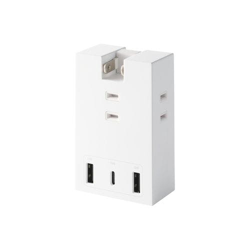 電源タップ USB直挿シ (コンセント 3口 Type-C×1 USB-A×2) コンパクト 雷ガード ホコリ防止シャッター ホワイト 電源ケーブル・延長コード 電源タップ USB直挿シ (コンセント 3口 Type-C×1 USB-A×2) コンパクト 雷ガード ホコリ防止シャッター ホワイト 電源ケーブル・延長コード