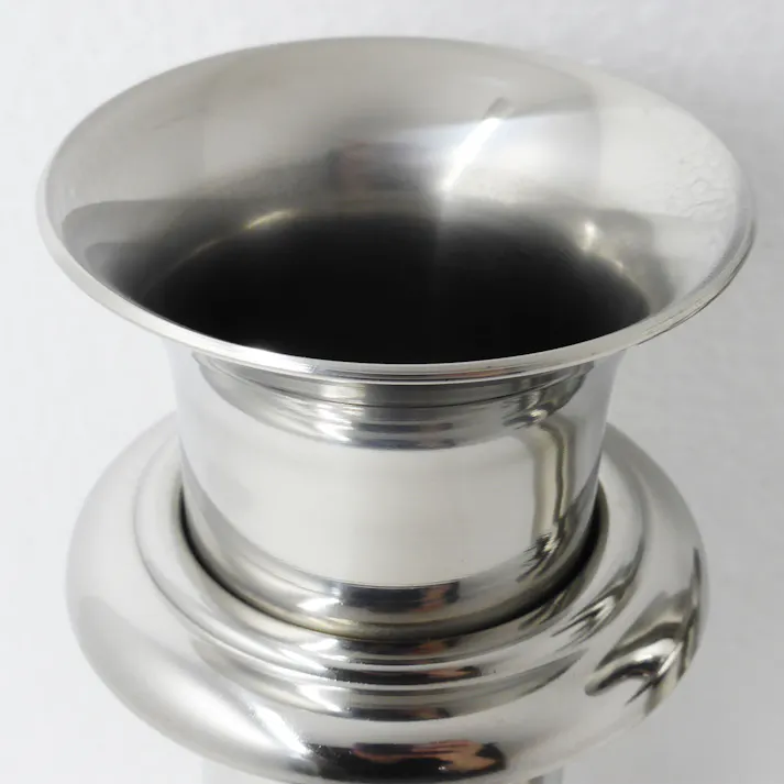 【お墓用】【花立N-48小】 お墓用 高級ステンレス製 1対2本セット 差し込むだけで高級花立にグレードアップ N-48小 B07G849QW4