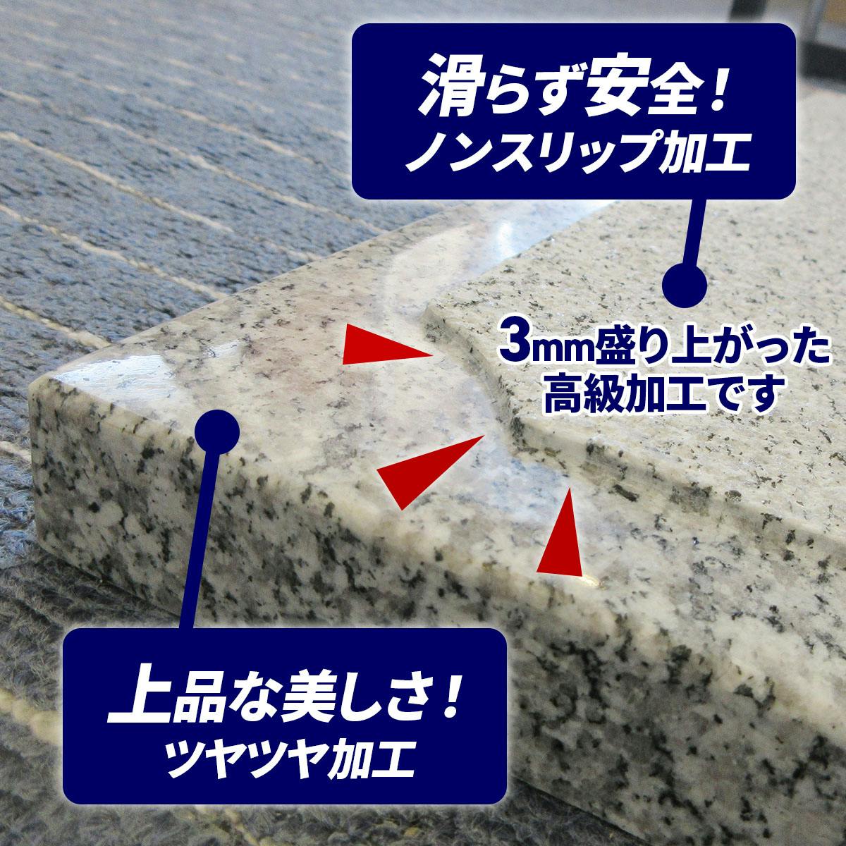 お墓用】【拝石】・拝み石 お墓を立派に 独自のノンスリップ加工と本