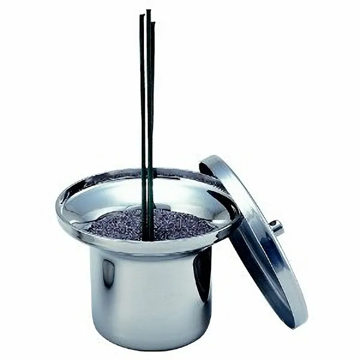 お墓用線香立て 【仏壇用香炉 専用砂 500g】入り B00FPH0BR0