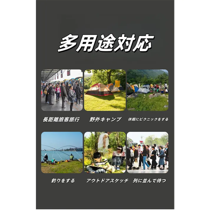 折りたたみ椅子 軽量 コンパクト椅子 ポータブルな伸縮式折りたたみスツール、耐荷重200KG 一秒開閉のアウトドア釣り、ハイキング、ガーデニング、旅行、バーベキューに便利な折りたたみ式キャンプ用スツール屋内/屋外用