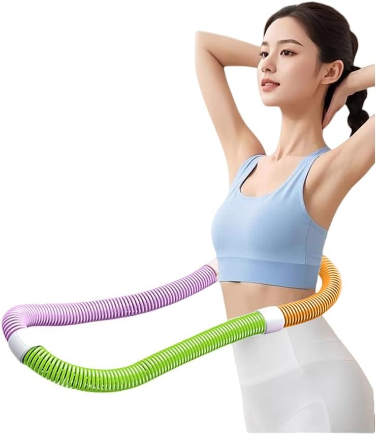 【 フラフープ 】 エクササイズ用 （ 1230g） スプリング式フラフープ ダイエット用フラフープ ウェイト付き