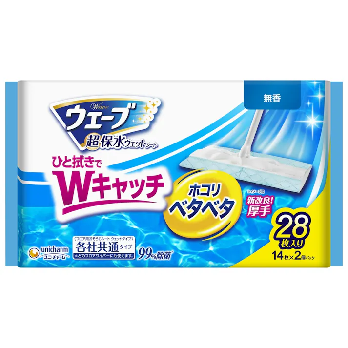 【6点まとめ買い】ウェーブフロア用ウェットシート無香28枚大容量パック × 6点 【送料込み】 #hrm-4903111469338