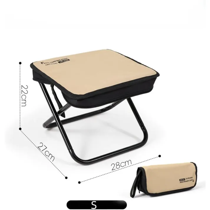 折りたたみ式アウトドアスツール, 28cm幅, アルミ合金フレーム, ショルダーストラップ付き, 600Dオックスフォード生地
