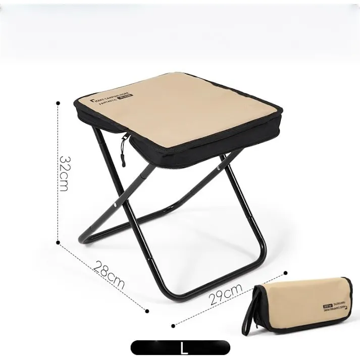 折りたたみ式アウトドアスツール, 28cm幅, アルミ合金フレーム, ショルダーストラップ付き, 600Dオックスフォード生地