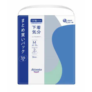 【2点まとめ買い】アテント うす型パンツ下着気分シンプルホワイトM34枚 × 2点 【送料込み】 #hrm-4902011100259