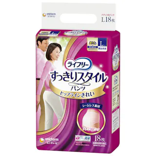 ライフリー すっきりスタイルパンツピンクL18枚 【送料込み】 #hrm-4903111526727
