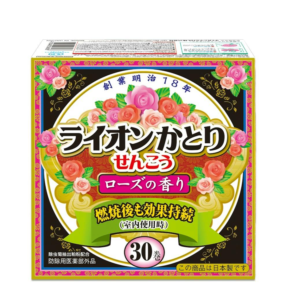 ライオンかとり線香ローズの香りEМ30巻箱入 × 24点 hrm#4900480286283 駆除剤 ライオンかとり線香ローズの香りEМ30巻箱入 × 24点 hrm#4900480286283 駆除剤