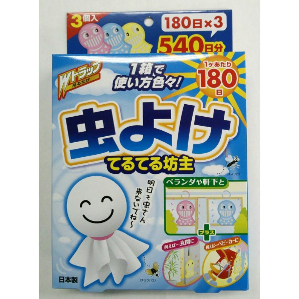 てるてる坊主となります。 Wトラップ虫よけ180日てるてる坊主 × 48点 hrm