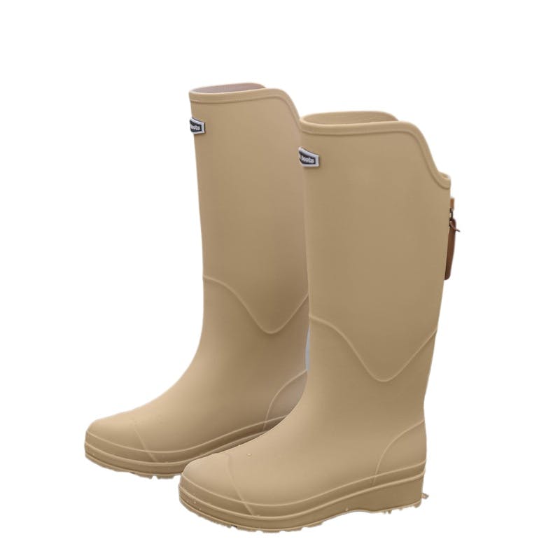 台風雨の日もオシャレ【美品】HUNTER レインブーツヒール網