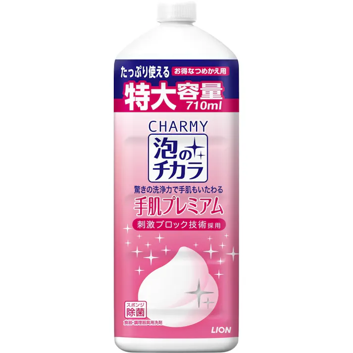 【10点まとめ買い】CHARMY 泡のチカラ 手肌プレミアムつめかえ用大型サイズ × 10点 【送料込み】 #hrm-4903301364733