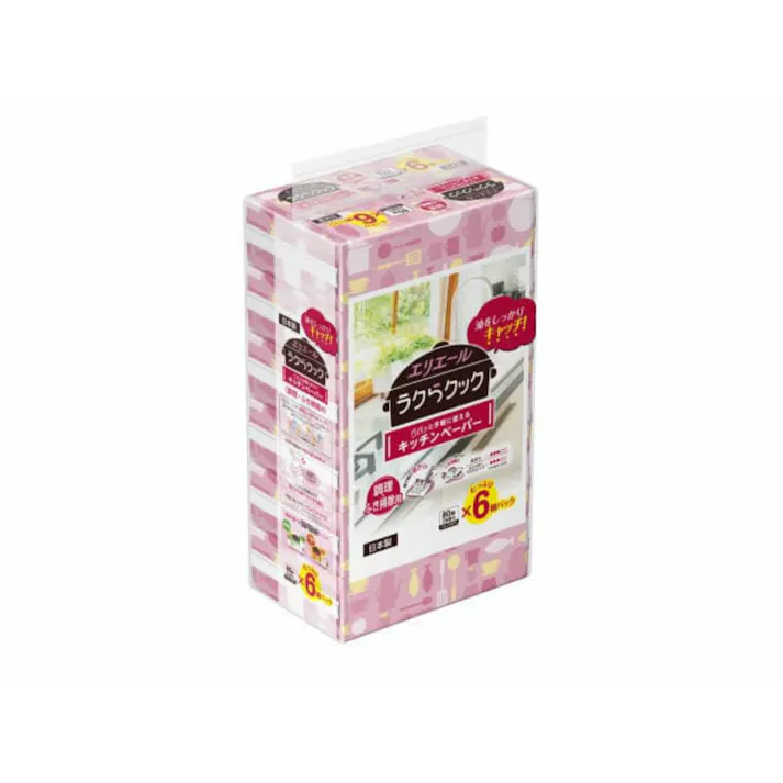 【10点まとめ買い】Eラクらクックパパッとキッチンペーパー 80W6P × 10点 【送料込み】 #hrm-4902011823950