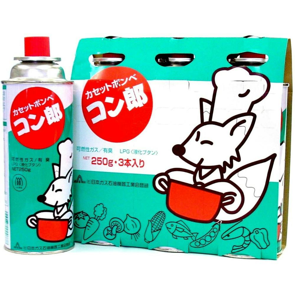 カセットボンベ コン郎 3P 【送料込み】 ＃hrm-4904650000785