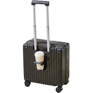 スーツケース 機内持ち込み キャリーケース ssサイズ 軽量 キャリーケース カップホルダー付き キャリーバッグ 2泊3日 ミニスーツケース 隠しフック機能 3段調節キャリバー 耐衝撃 静音 360度回転 ダブルキャスター 短期旅行 短期出張