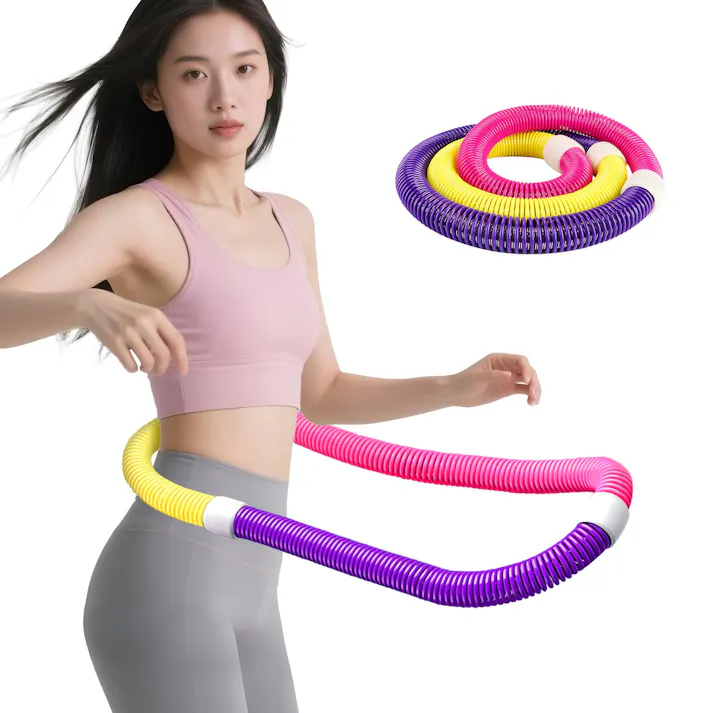 フラフープ ダイエット ベリー フィットネス PVC ソフトスプリングフラフープ 折りたたみ式 省スペース ポータブル コンパクト 静音設計 フラ サークル 有酸素運動 脂肪燃焼 筋トレ シェイプアップ リング 室内 収納簡単男女兼用