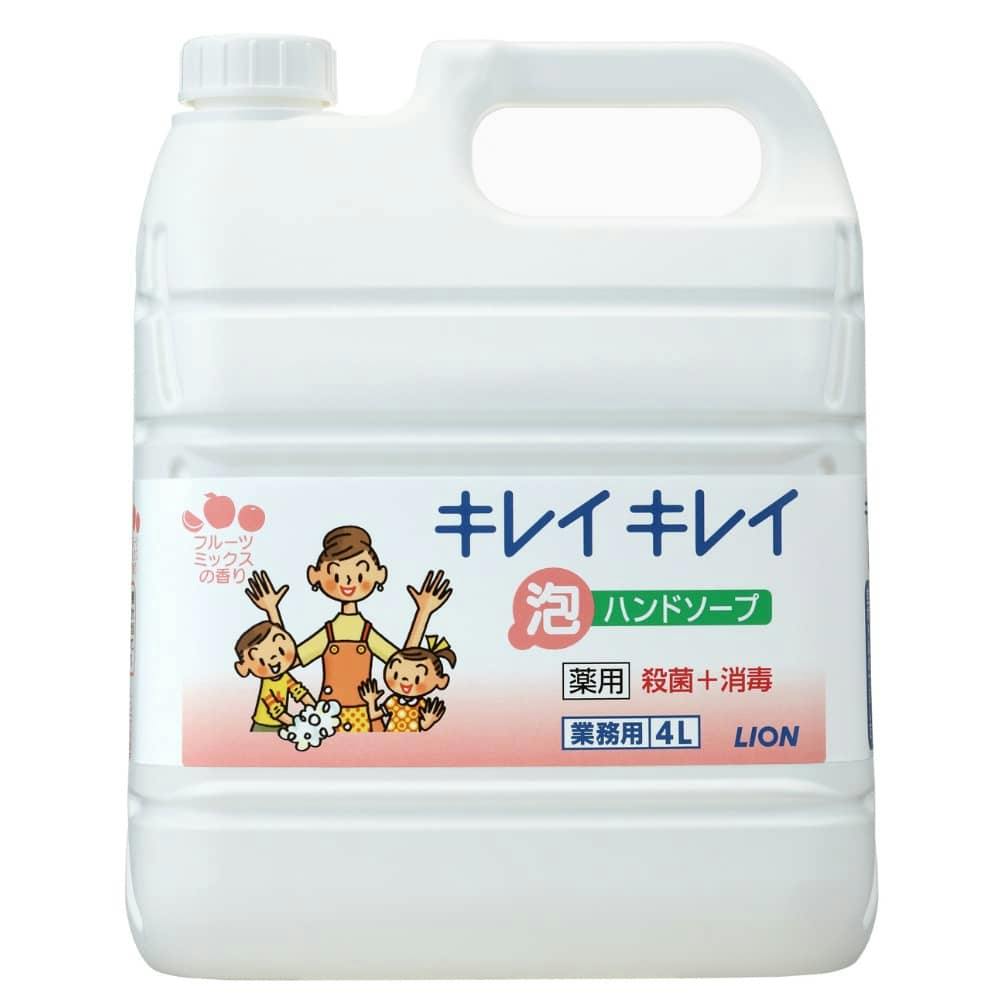 キレイキレイ泡ハンドソープフルーツミックス4L × 3点 #hrm-4903301245186 洗面用品 キレイキレイ泡ハンドソープフルーツミックス4L × 3点 #hrm-4903301245186 洗面用品