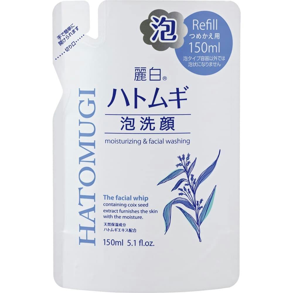 麗白 ハトムギ 泡洗顔 詰替150ml ×1点　天然保湿成分 ハトムギエキス＆ヒアルロン酸配合でお肌にうるおいを与えます【送料込み】 ＃hrm-4513574029576