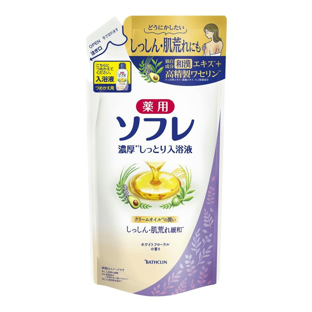 ソフレ濃厚入浴液Wフローラル替え400ML ×1点 hrm#4548514138254 洗面用品 ソフレ濃厚入浴液Wフローラル替え400ML ×1点 hrm#4548514138254 洗面用品