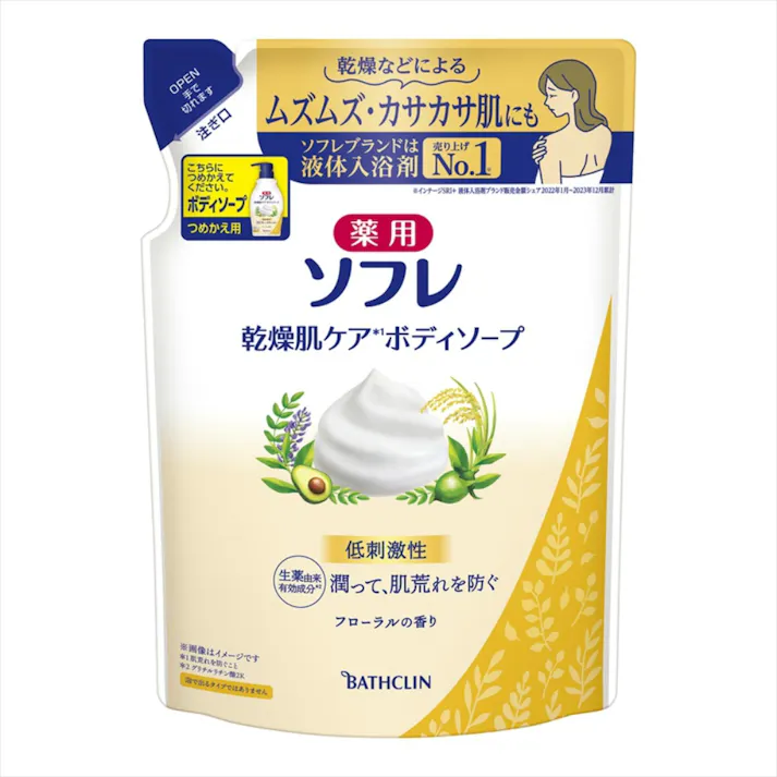 【12点まとめ買い】薬用ソフレ 乾燥肌ケアボディソープ つめかえ用 × 12点【送料込み】 #hrm-4548514159303