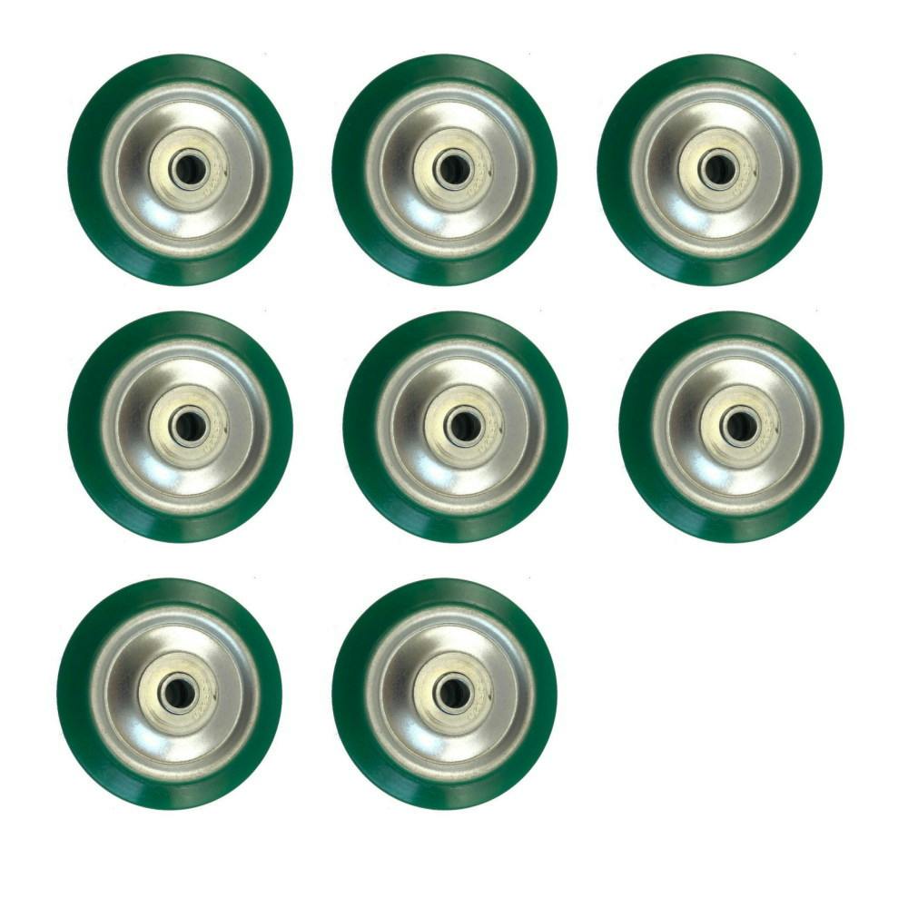 台車・キャスター用ウレタン車輪　外径100mm　UW-100   シシクアドクライス　8個セット