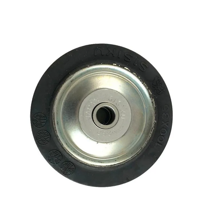 W-100 台車・キャスター用ゴム車輪 外径100mm 8個 シシクアドクライス