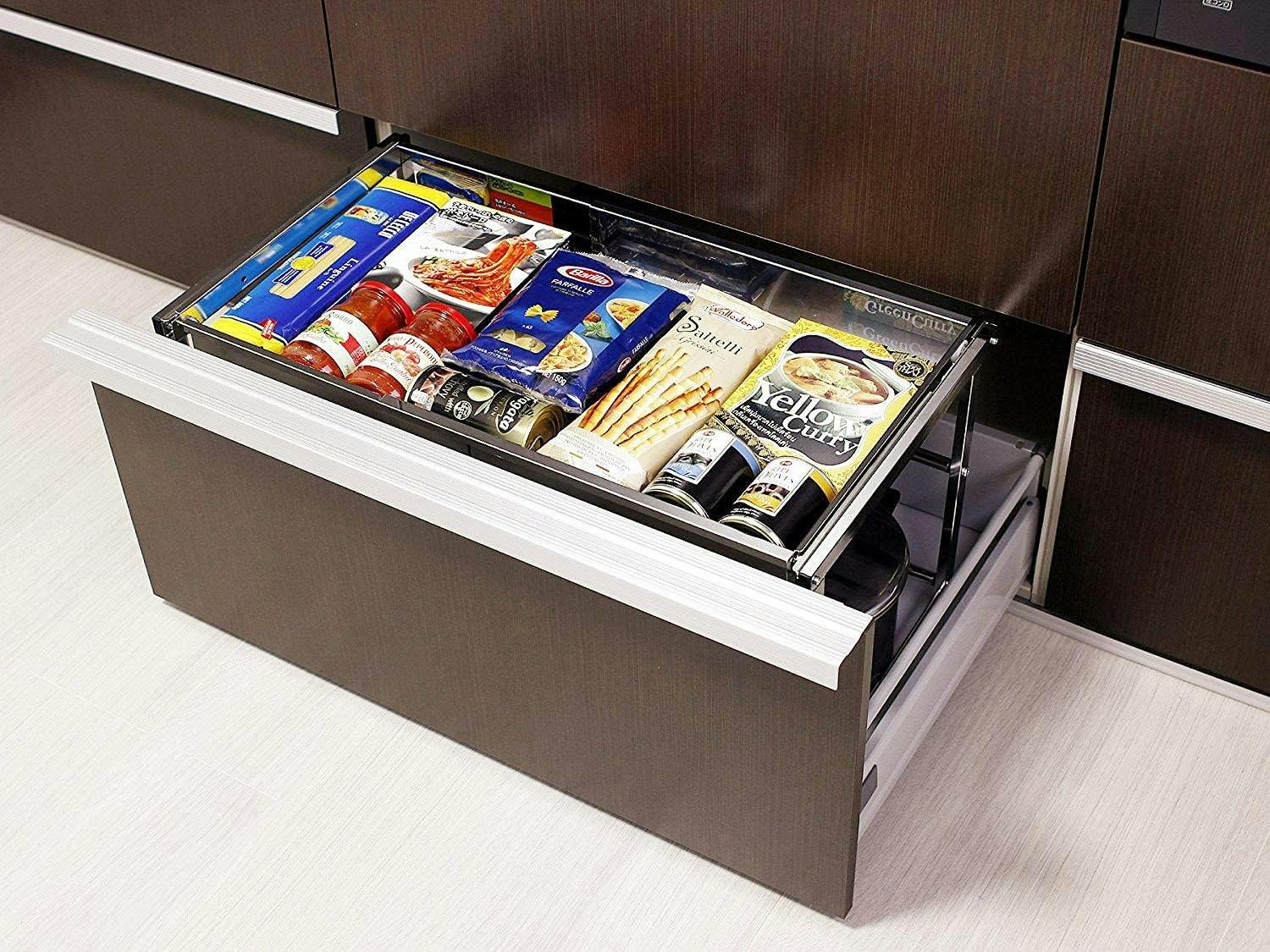 21025(YK-25)シンク下 引き出し 収納ラック 幅伸縮式 「Sサイズ