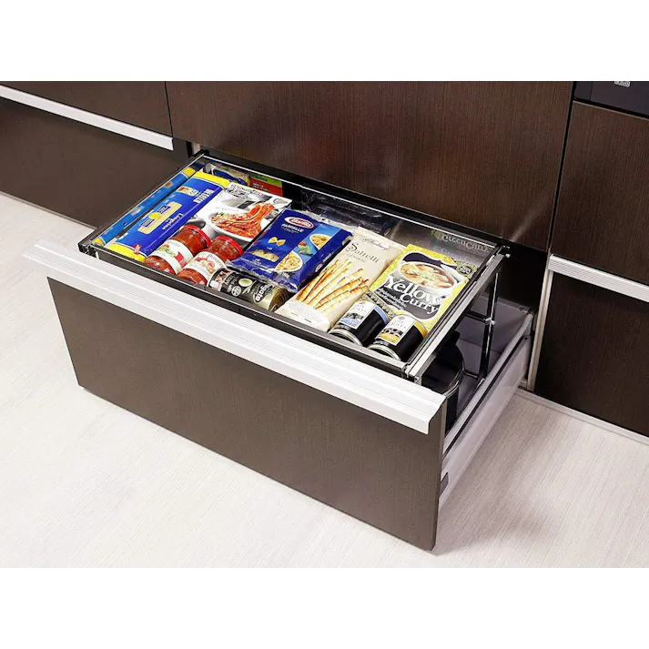 21025(YK-25)シンク下 引き出し 収納ラック 幅伸縮式 「Sサイズ」 ステンレス棚 燕三条製 川口工器( シンク下収納 引出し スライドラック 棚 収納 キッチン収納 キッチンラック コンロ下収納 システムキッチン 2段 なべ フライパン 日本製 )